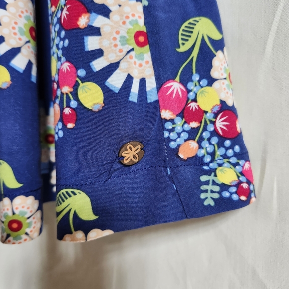 Matilda Jane Blue Floral Sleeveless Dress with Yellow Pockets Girls Size 8 - Picture 6 of 10